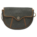 Christian Dior Honeycomb Canvas Shoulder Bag PVC Green Gold Auth 125741-13