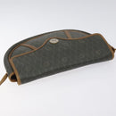 Christian Dior Honeycomb Canvas Shoulder Bag PVC Green Gold Auth 125741-6