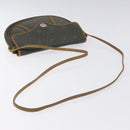 Christian Dior Honeycomb Canvas Shoulder Bag PVC Green Gold Auth 125741-7