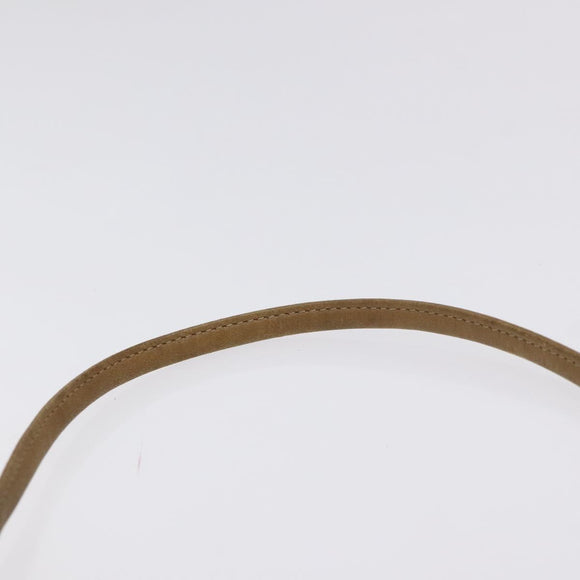 Christian Dior Honeycomb Canvas Shoulder Bag PVC Green Gold Auth 125741