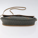 Christian Dior Honeycomb Canvas Shoulder Bag PVC Green Gold Auth 125741-5