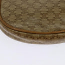CELINE Macadam Canvas Shoulder Bag Beige Gold Auth 125742-15