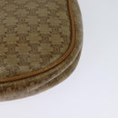 CELINE Macadam Canvas Shoulder Bag Beige Gold Auth 125742-16