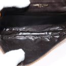 CELINE Macadam Canvas Shoulder Bag Beige Gold Auth 125742-11