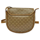 CELINE Macadam Canvas Shoulder Bag Beige Gold Auth 125742-2