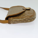 CELINE Macadam Canvas Shoulder Bag Beige Gold Auth 125742-3