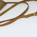 CELINE Macadam Canvas Shoulder Bag Beige Gold Auth 125742-7