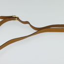 CELINE Macadam Canvas Shoulder Bag Beige Gold Auth 125742-8