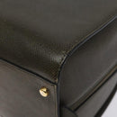 CELINE Shoulder Bag Leather Green Gold Auth 125743-9