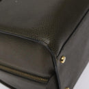 CELINE Shoulder Bag Leather Green Gold Auth 125743-16