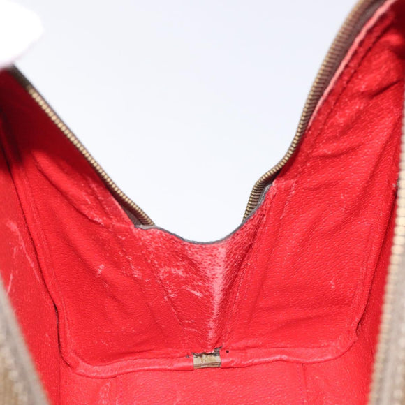 CELINE Shoulder Bag Leather Green Gold Auth 125743