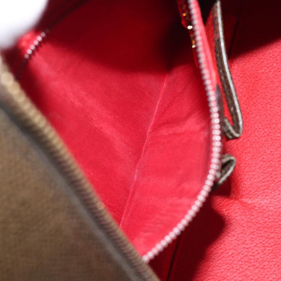 CELINE Shoulder Bag Leather Green Gold Auth 125743