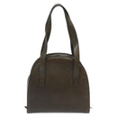 CELINE Shoulder Bag Leather Green Gold Auth 125743-2