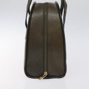 CELINE Shoulder Bag Leather Green Gold Auth 125743-3