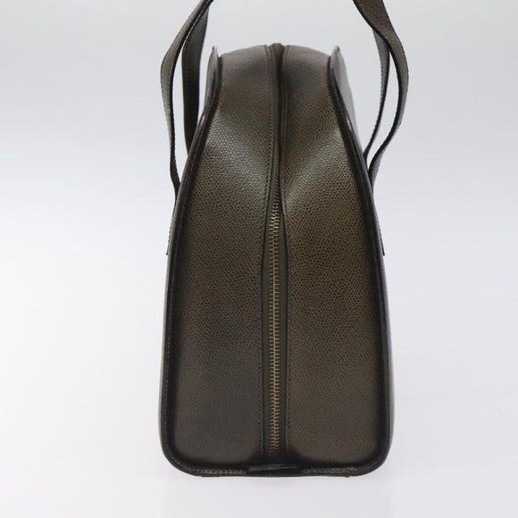 CELINE Shoulder Bag Leather Green Gold Auth 125743