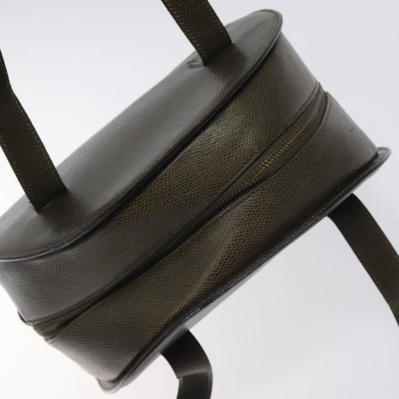 CELINE Shoulder Bag Leather Green Gold Auth 125743