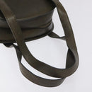 CELINE Shoulder Bag Leather Green Gold Auth 125743-7