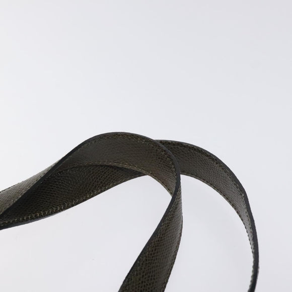 CELINE Shoulder Bag Leather Green Gold Auth 125743