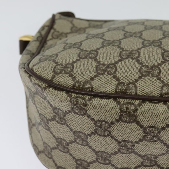 GUCCI GG Supreme Web Sherry Line Bag PVC Beige Gold 001 123 6177 Auth 125752