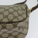 GUCCI GG Supreme Web Sherry Line Bag PVC Beige Gold 001 123 6177 Auth 125752-13