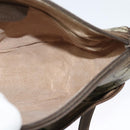 GUCCI GG Supreme Web Sherry Line Bag PVC Beige Gold 001 123 6177 Auth 125752-17