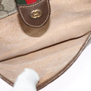 GUCCI GG Supreme Web Sherry Line Bag PVC Beige Gold 001 123 6177 Auth 125752-19