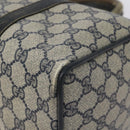 GUCCI GG Supreme Sherry Line Hand Bag PVC Navy Gold Red 69 02 007 Auth 125754-10