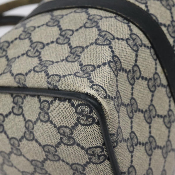 GUCCI GG Supreme Sherry Line Hand Bag PVC Navy Gold Red 69 02 007 Auth 125754