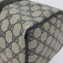 GUCCI GG Supreme Sherry Line Hand Bag PVC Navy Gold Red 69 02 007 Auth 125754-12