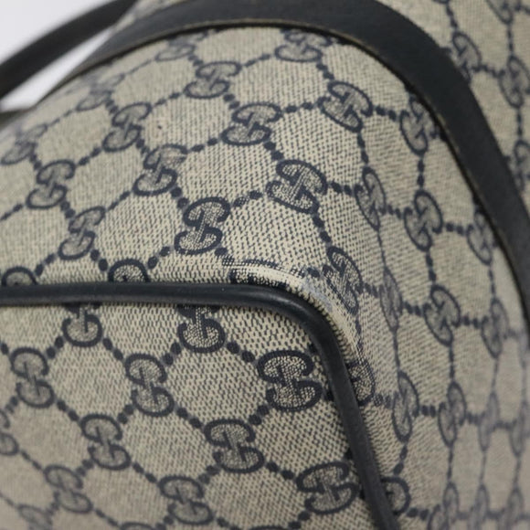 GUCCI GG Supreme Sherry Line Hand Bag PVC Navy Gold Red 69 02 007 Auth 125754