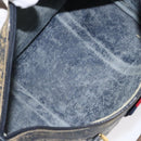 GUCCI GG Supreme Sherry Line Hand Bag PVC Navy Gold Red 69 02 007 Auth 125754-17