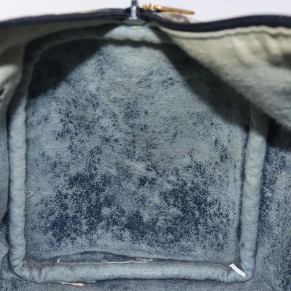 GUCCI GG Supreme Sherry Line Hand Bag PVC Navy Gold Red 69 02 007 Auth 125754