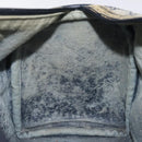 GUCCI GG Supreme Sherry Line Hand Bag PVC Navy Gold Red 69 02 007 Auth 125754-19