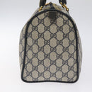 GUCCI GG Supreme Sherry Line Hand Bag PVC Navy Gold Red 69 02 007 Auth 125754-5