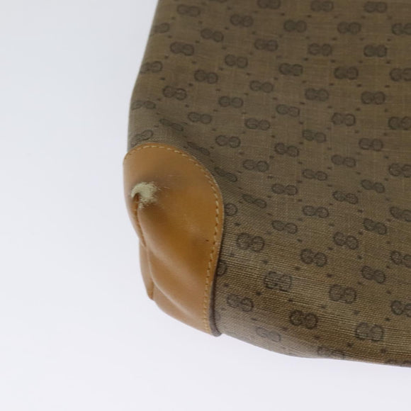 GUCCI Micro GG Supreme Shoulder Bag PVC Beige Gold 41 02 079 Auth 125755