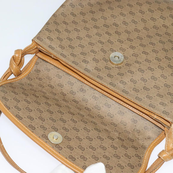 GUCCI Micro GG Supreme Shoulder Bag PVC Beige Gold 41 02 079 Auth 125755