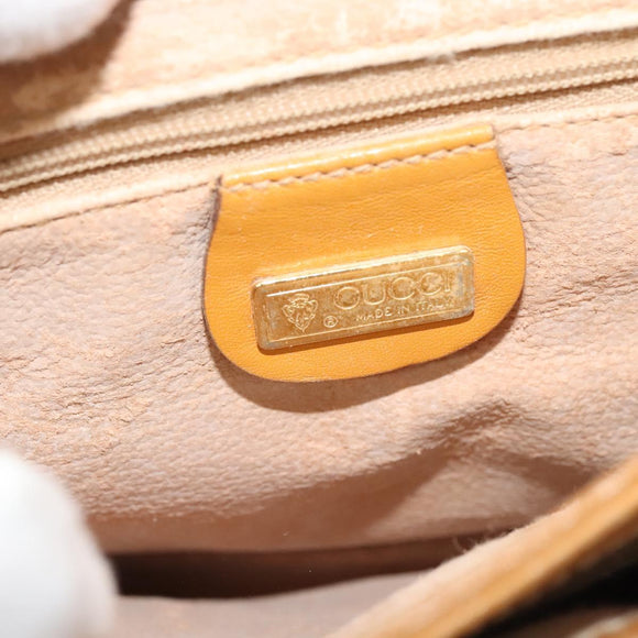 GUCCI Micro GG Supreme Shoulder Bag PVC Beige Gold 41 02 079 Auth 125755