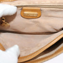 GUCCI Micro GG Supreme Shoulder Bag PVC Beige Gold 41 02 079 Auth 125755-17