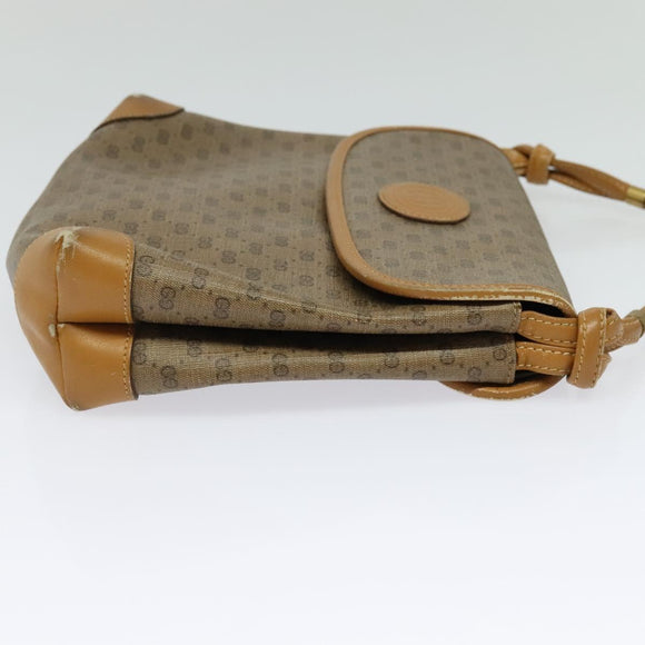 GUCCI Micro GG Supreme Shoulder Bag PVC Beige Gold 41 02 079 Auth 125755