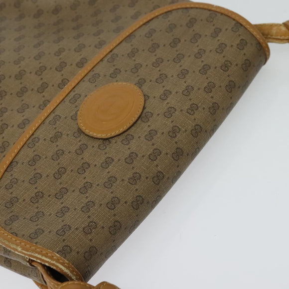 GUCCI Micro GG Supreme Shoulder Bag PVC Beige Gold 41 02 079 Auth 125755