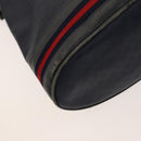 GUCCI Micro GG Supreme Sherry Line Shoulder Bag PVC Navy Gold Auth 125756-17