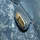 GUCCI Micro GG Supreme Sherry Line Shoulder Bag PVC Navy Gold Auth 125756-10