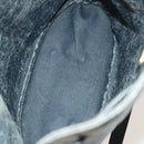 GUCCI Micro GG Supreme Sherry Line Shoulder Bag PVC Navy Gold Auth 125756-11