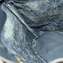 GUCCI Micro GG Supreme Sherry Line Shoulder Bag PVC Navy Gold Auth 125756-19