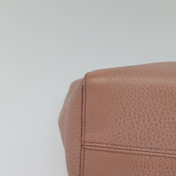 GUCCI Hand Bag Leather 2way Pink Gold 368827 Auth 125758