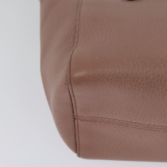 GUCCI Hand Bag Leather 2way Pink Gold 368827 Auth 125758