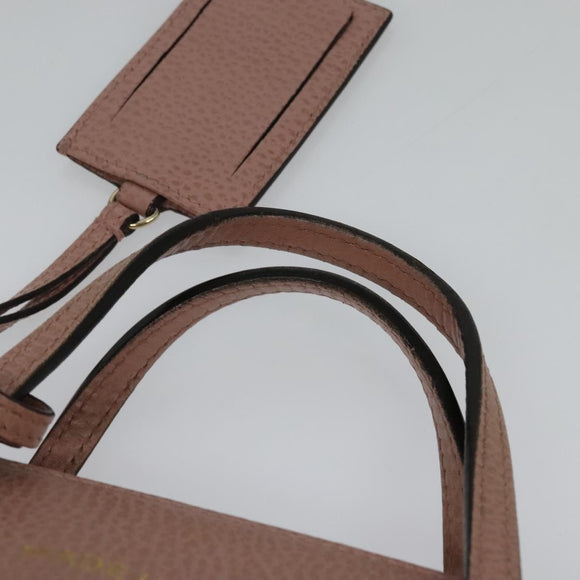 GUCCI Hand Bag Leather 2way Pink Gold 368827 Auth 125758