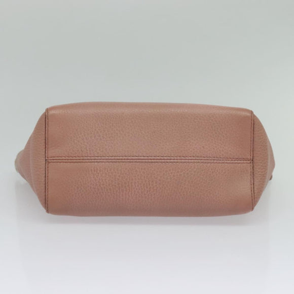 GUCCI Hand Bag Leather 2way Pink Gold 368827 Auth 125758