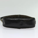 CELINE Macadam Canvas Shoulder Bag Suede Black Gold Auth 125764-10
