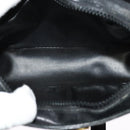 CELINE Macadam Canvas Shoulder Bag Suede Black Gold Auth 125764-17